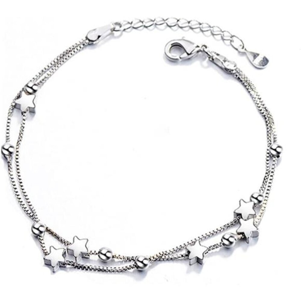 sterling silver heart charm bracelet for women teen girl chain jewelry gift